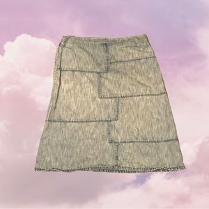 Vintage y2k denim midi skirt